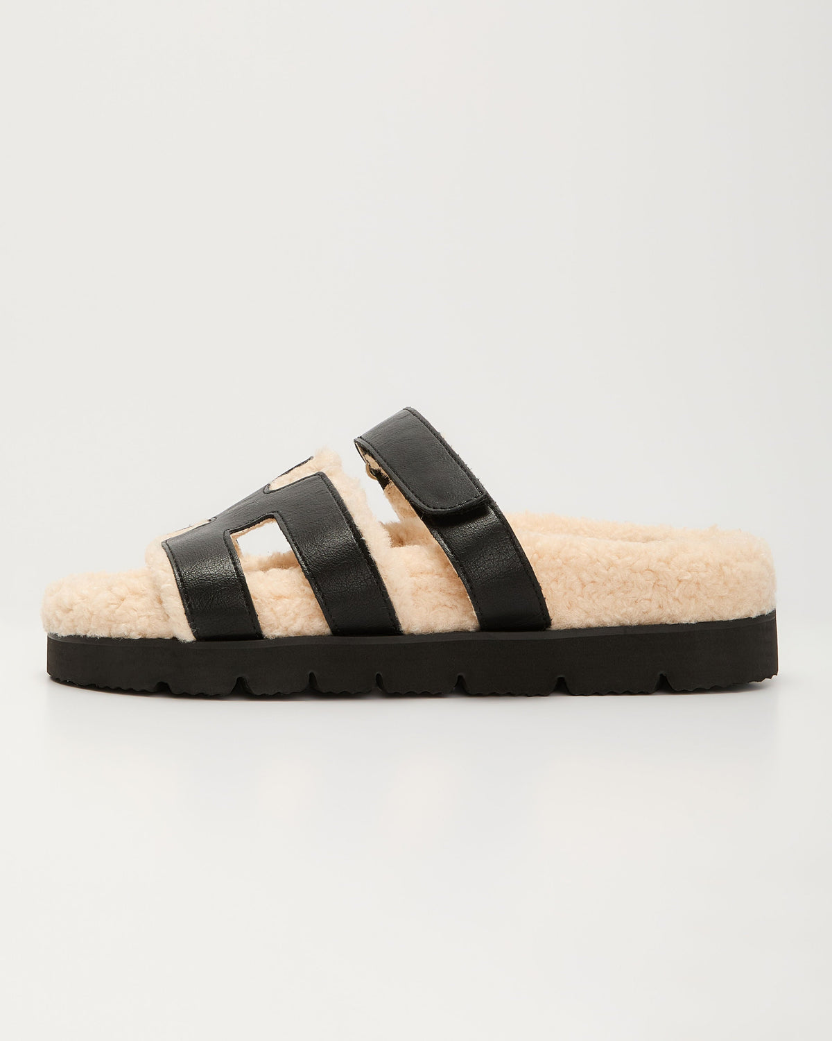 Adelene Sherpa Lined H-Strap Sandal