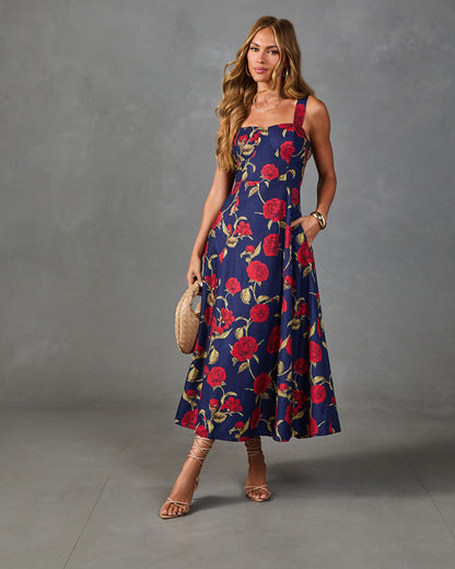 Ivy Garden Floral Midi Dress