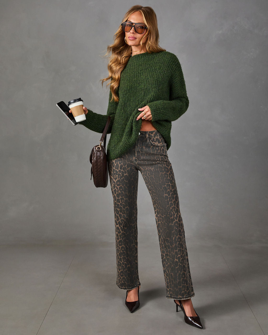 Daija Ribbed Knit Mock Neck Sweater