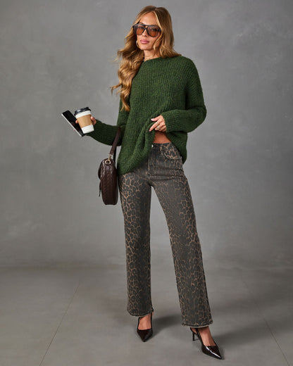 Daija Ribbed Knit Mock Neck Sweater