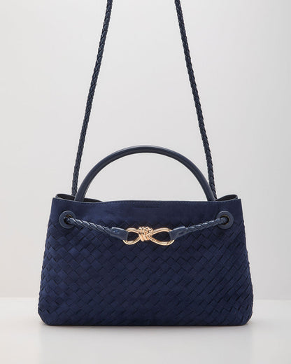 Vita Woven Faux Suede Crossbody Bag