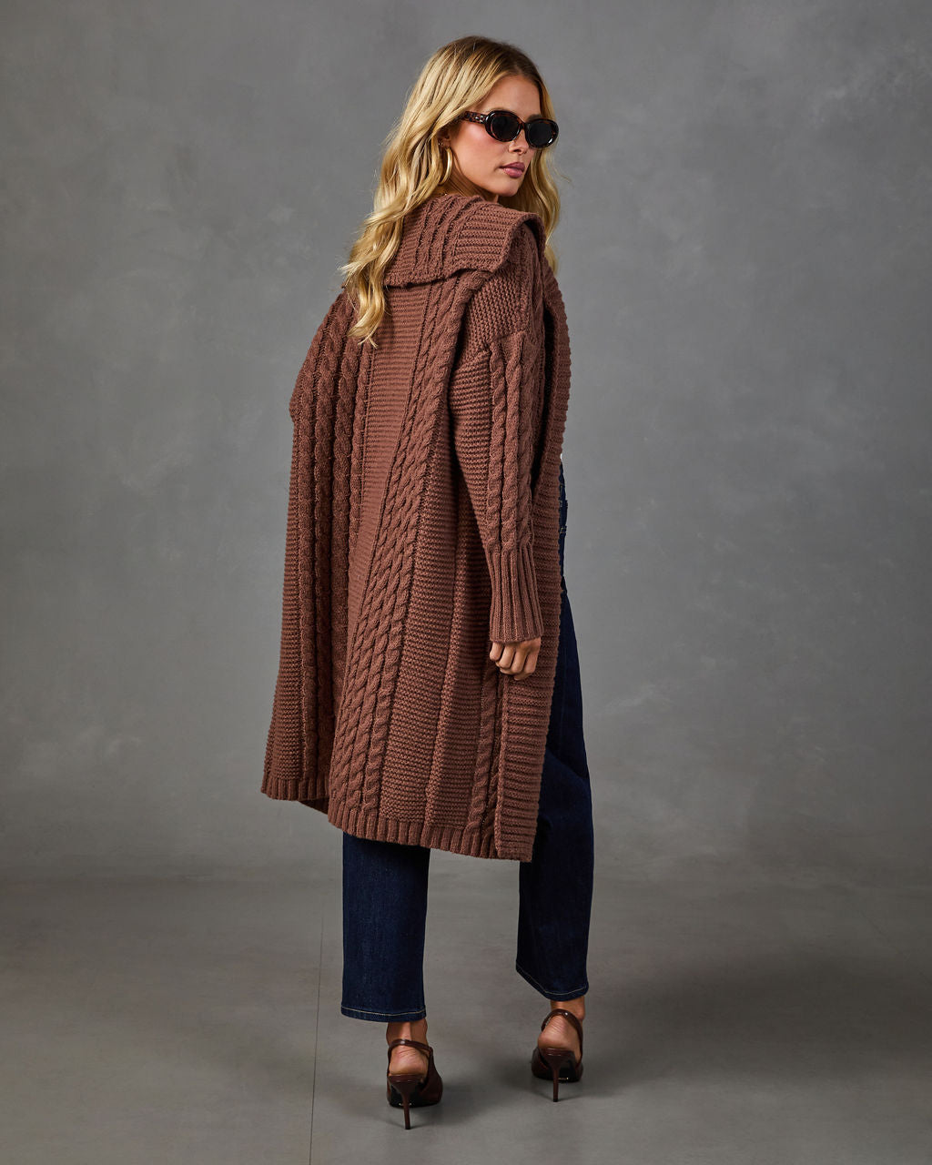 Familiar Feeling Cable Knit Cardigan