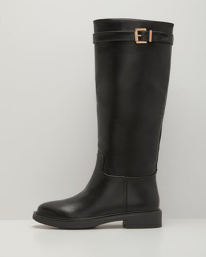 Kravitz Vegan Leather Riding Boots