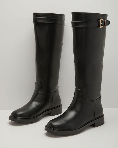 Kravitz Vegan Leather Riding Boots