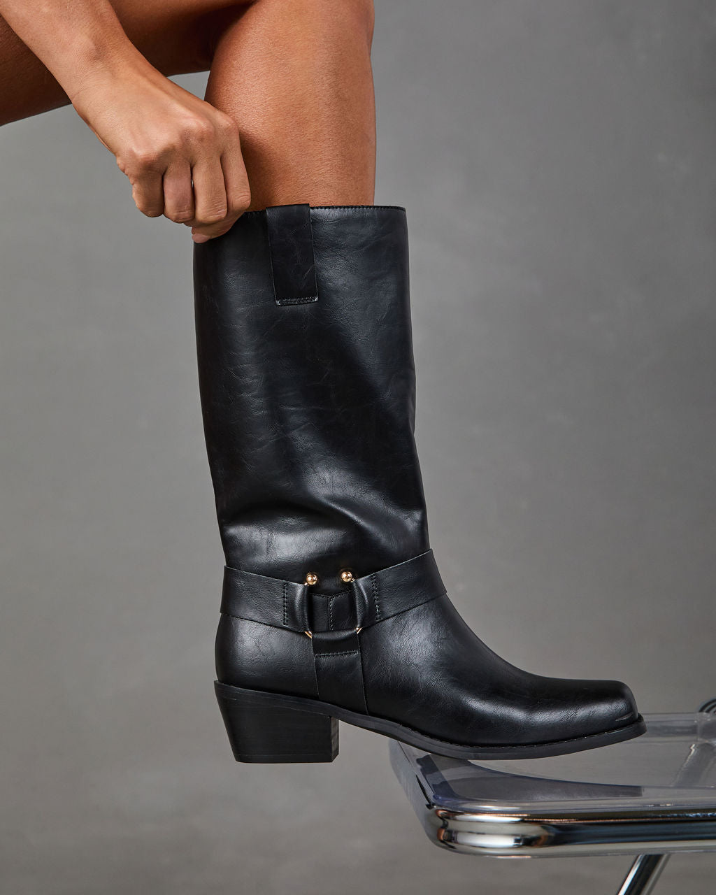 Lanor Vegan Leather Moto Boots