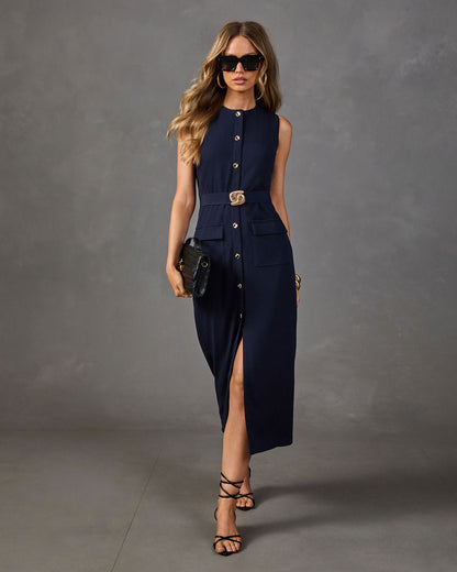 Stephanie Belted Midi Dress