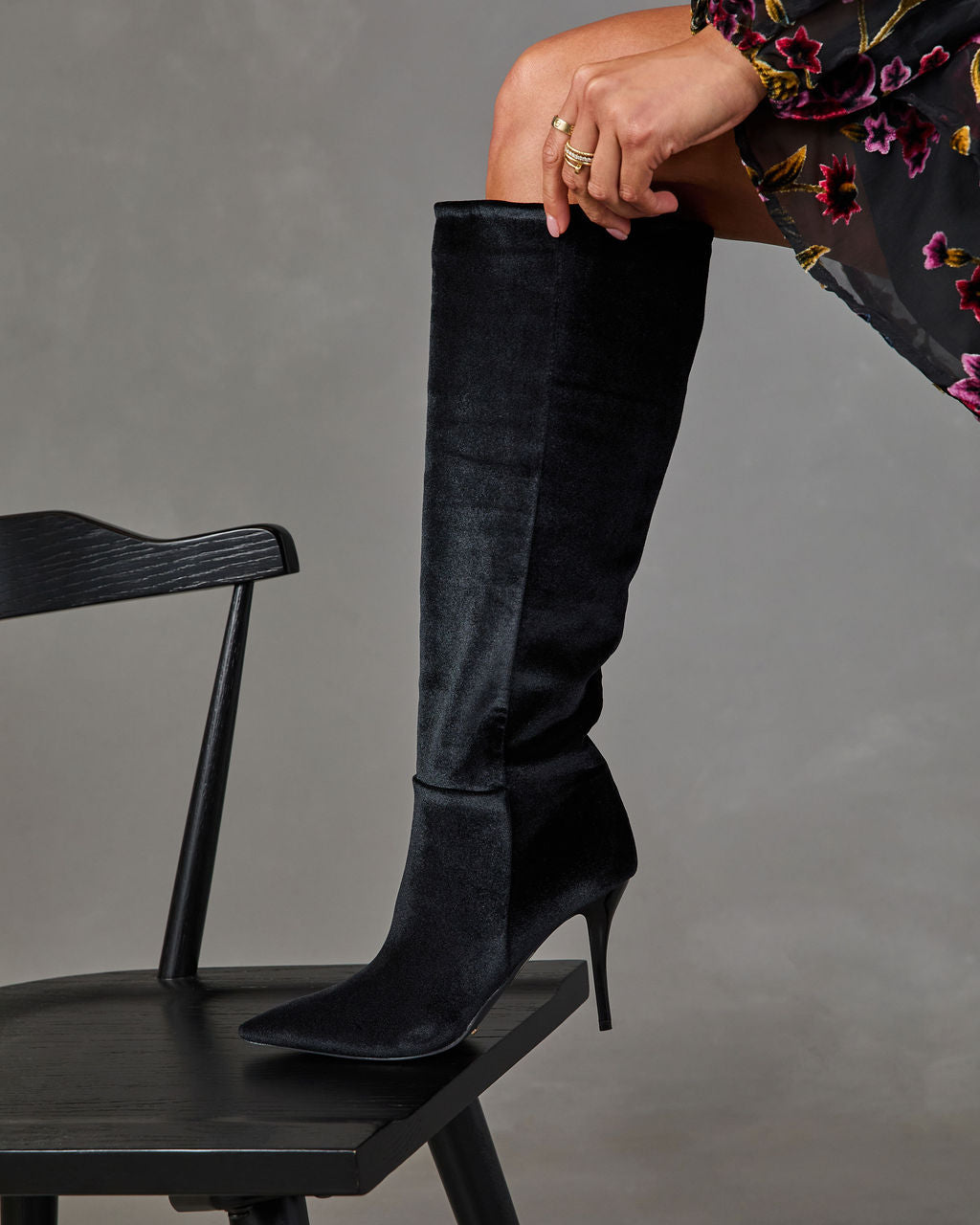 Mariana Velvet Knee High Boots