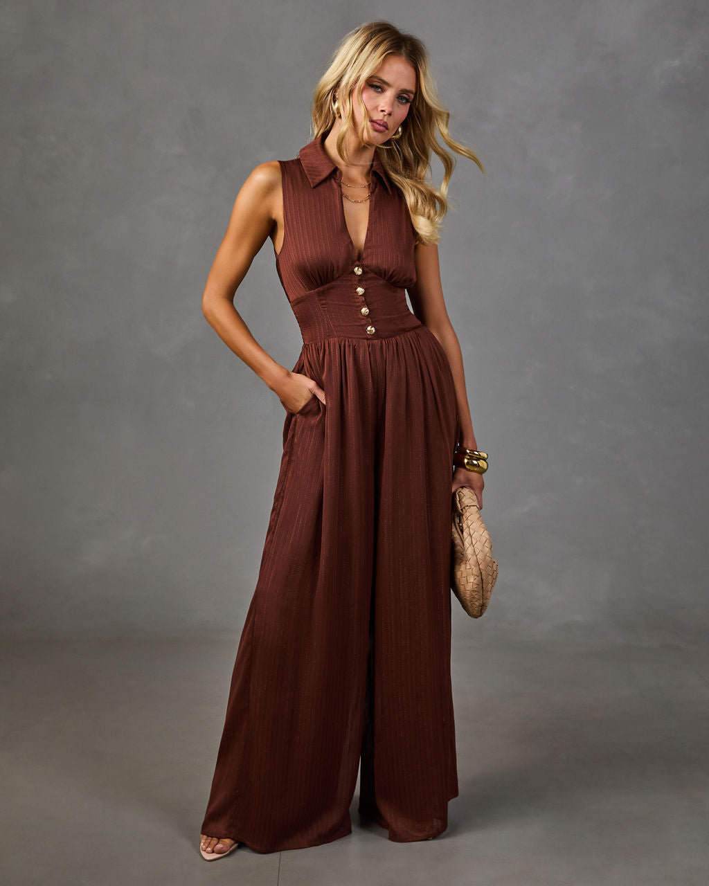 Sweet on Sundays Collared Jumpsuit