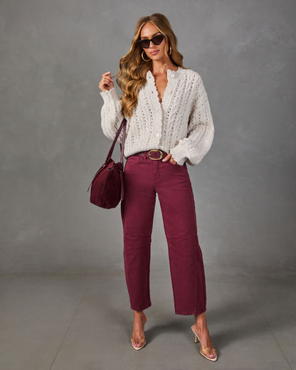 Feels Close Cable Knit Cardigan
