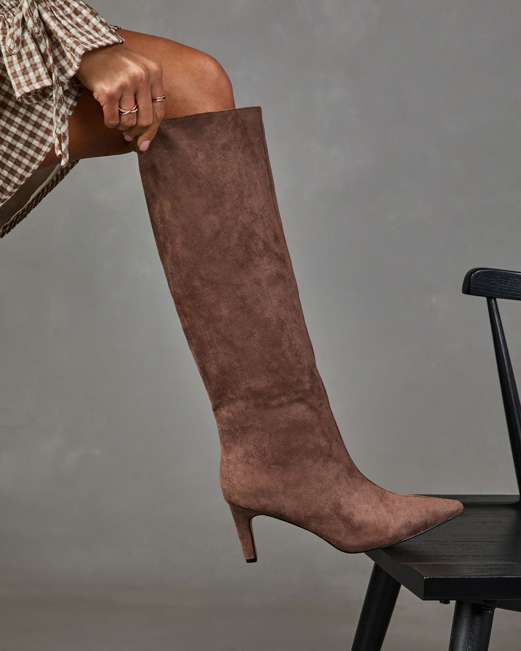 Vander Faux Suede Knee High Boots