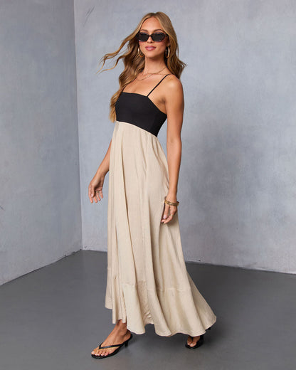 Norrah Colorblock Empire Maxi Dress
