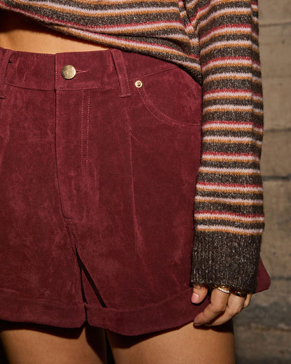 Autumn Classic Faux Suede Shorts