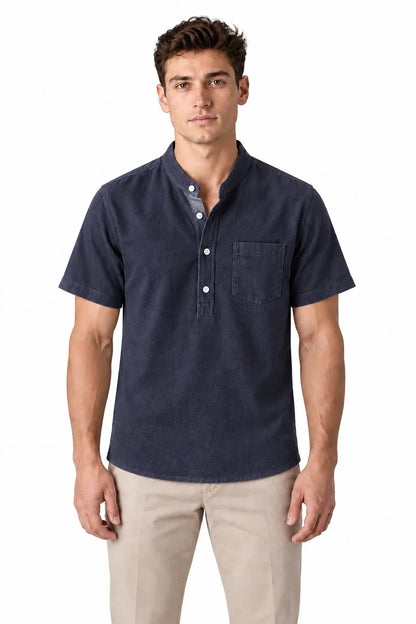 Men's Cotton Blend Henley Shirt | Glitz & Fashion