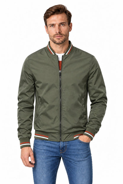 Men's Stand Collar Casual Zip Jacket | Glitz & Fashion