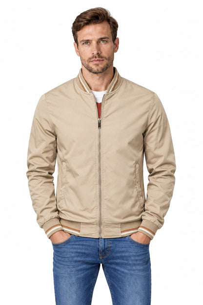 Men's Stand Collar Casual Zip Jacket | Glitz & Fashion