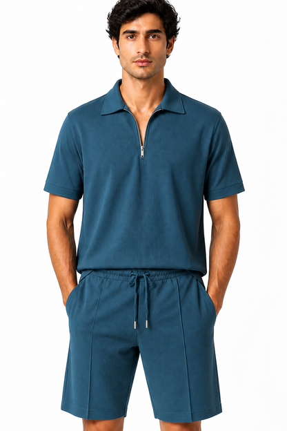 Men's Polo Shorts Set Lightweight Feel Coordinated Design | Glitz & Fashion