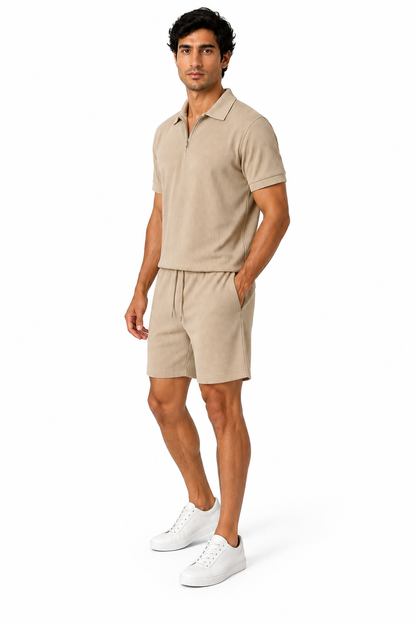 Men's Polo Shorts Set Lightweight Feel Coordinated Design | Glitz & Fashion