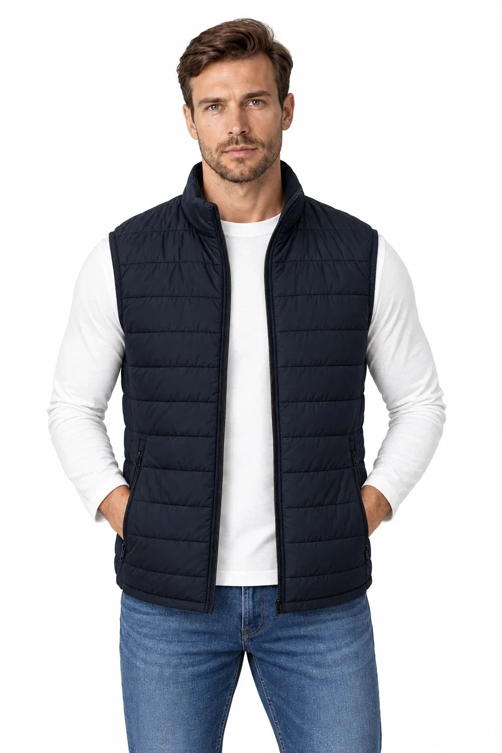Men's Cotton-Padded Puffer Vest | Glitz & Fashion