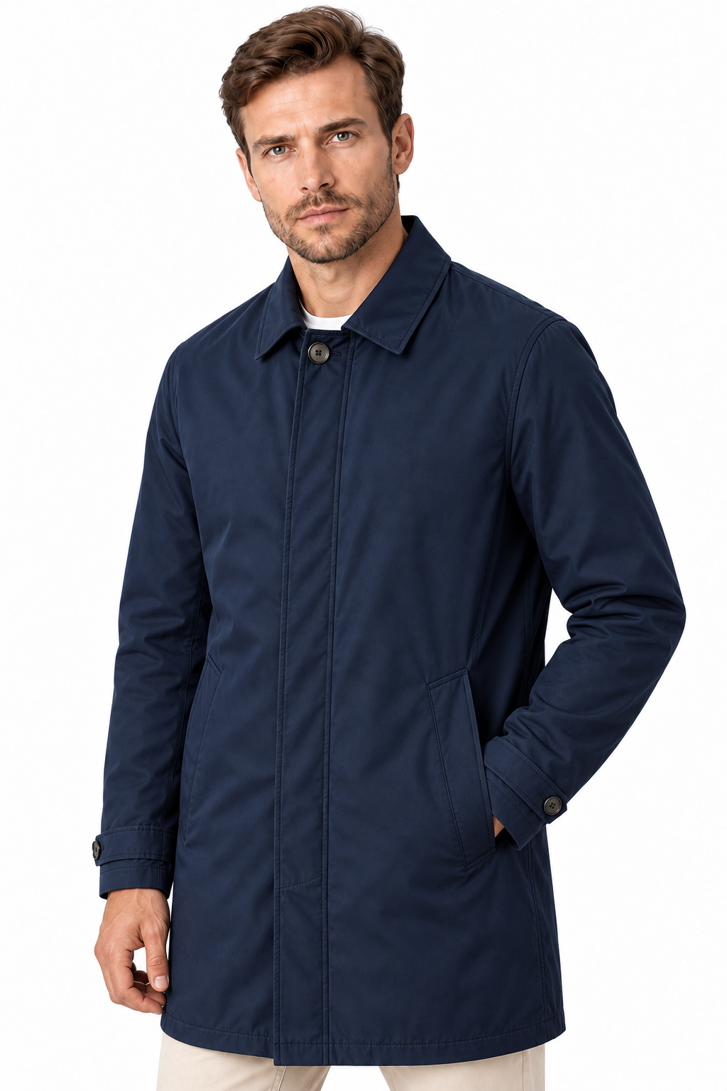 Men's Lightweight Water-Resistant Trench Coat | Glitz & Fashion