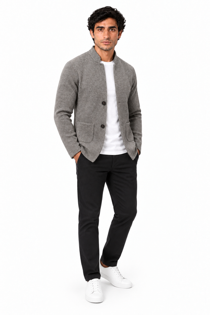 Men's Textured Knit Two-Button Blazer | Glitz & Fashion