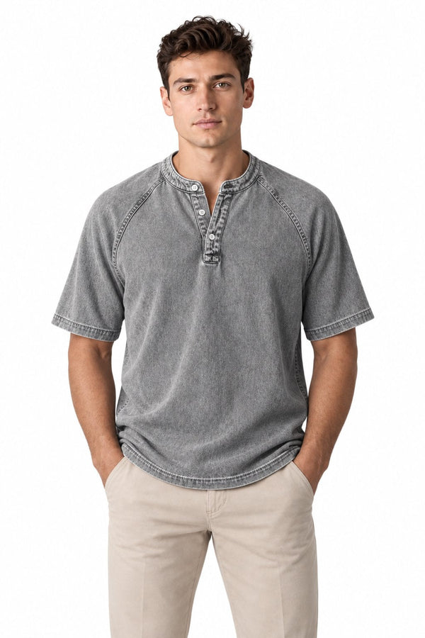 Men's Casual Henley Shirt | Glitz & Fashion