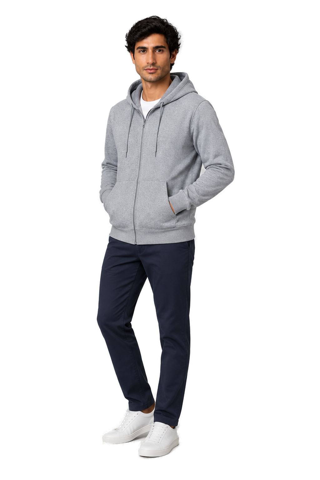 Men's Fleece Hoodie Full Zip Warm Lining | Glitz & Fashion