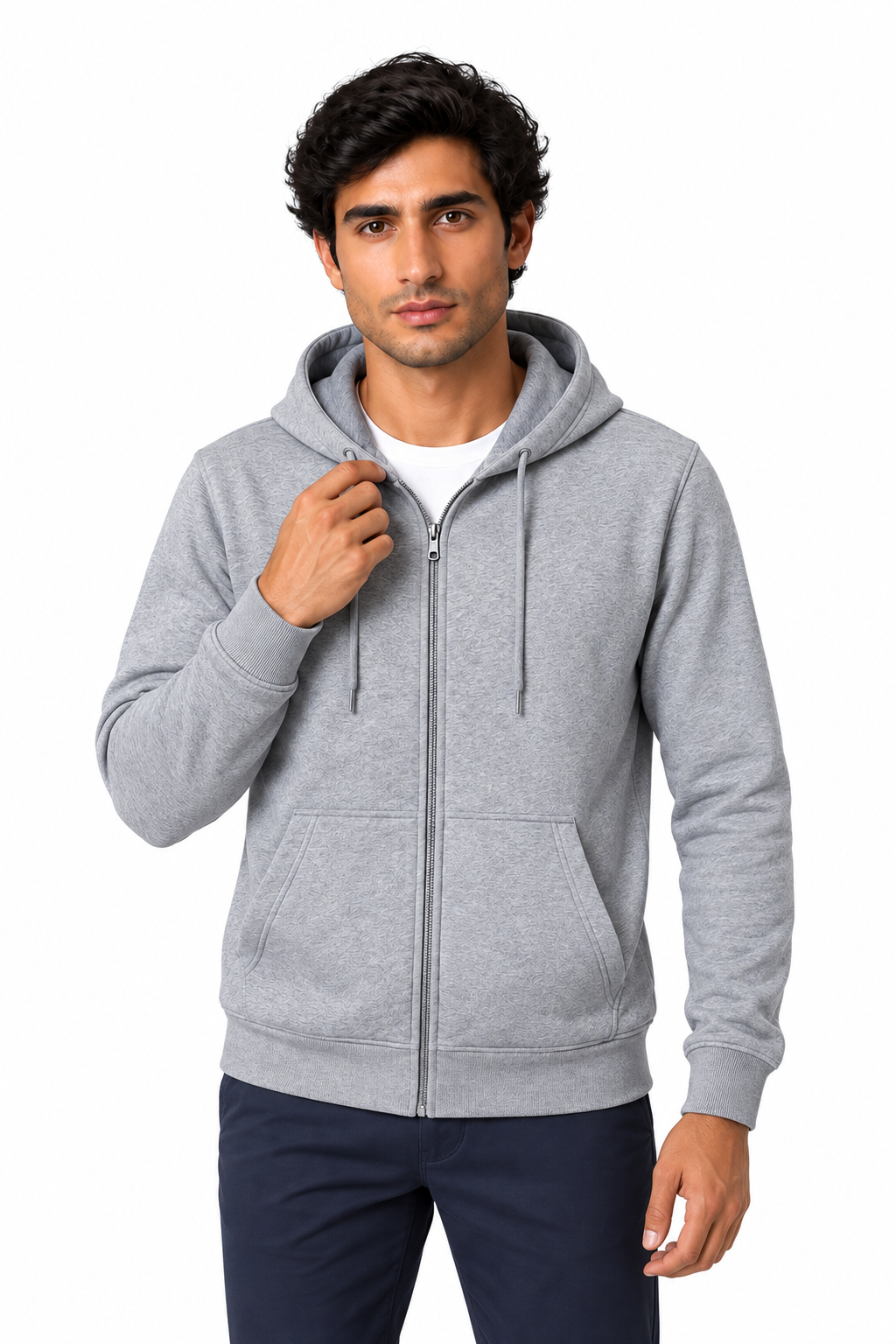 Men's Fleece Hoodie Full Zip Warm Lining | Glitz & Fashion