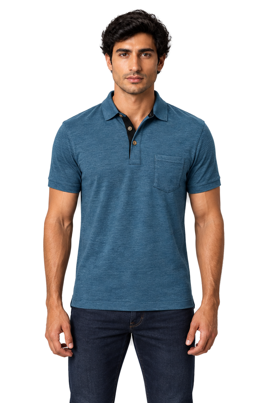 Men's Polo Shirt Moisture-Wicking Fabric Chest Pocket | Glitz & Fashion