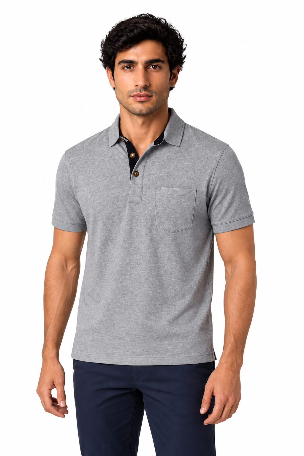 Men's Polo Shirt Moisture-Wicking Fabric Chest Pocket | Glitz & Fashion