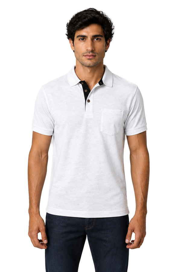 Men's Polo Shirt Moisture-Wicking Fabric Chest Pocket | Glitz & Fashion