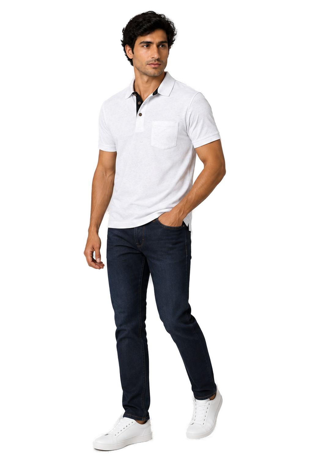 Men's Polo Shirt Moisture-Wicking Fabric Chest Pocket | Glitz & Fashion