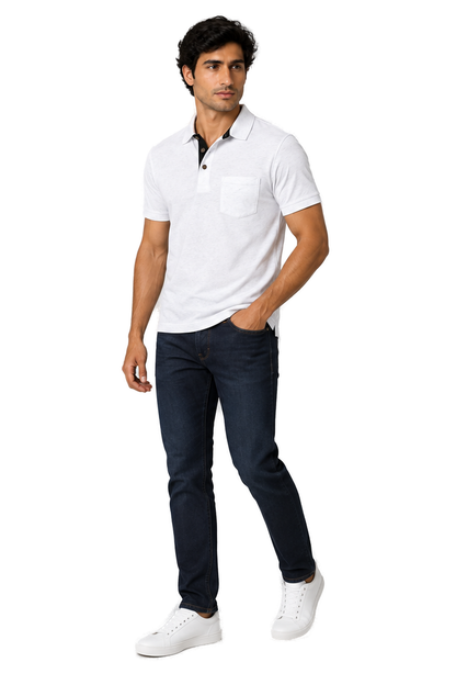 Men's Polo Shirt Moisture-Wicking Fabric Chest Pocket | Glitz & Fashion