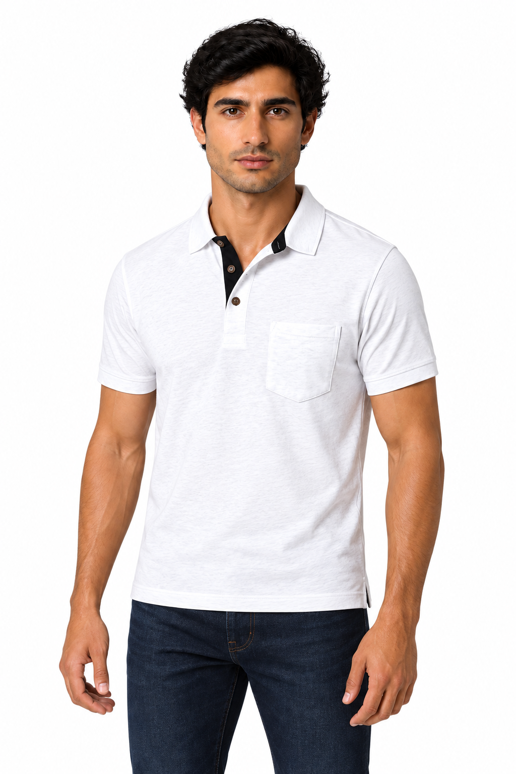 Men's Polo Shirt Moisture-Wicking Fabric Chest Pocket | Glitz & Fashion