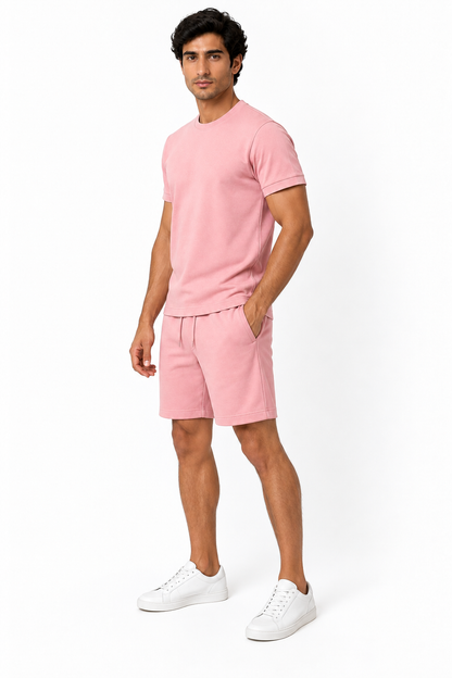 Men's T-Shirt Shorts Set Casual Fit Coordinated Design | Glitz & Fashion