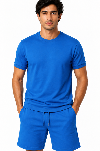 Men's T-Shirt Shorts Set Casual Fit Coordinated Design | Glitz & Fashion