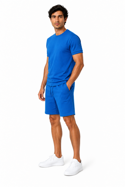 Men's T-Shirt Shorts Set Casual Fit Coordinated Design | Glitz & Fashion