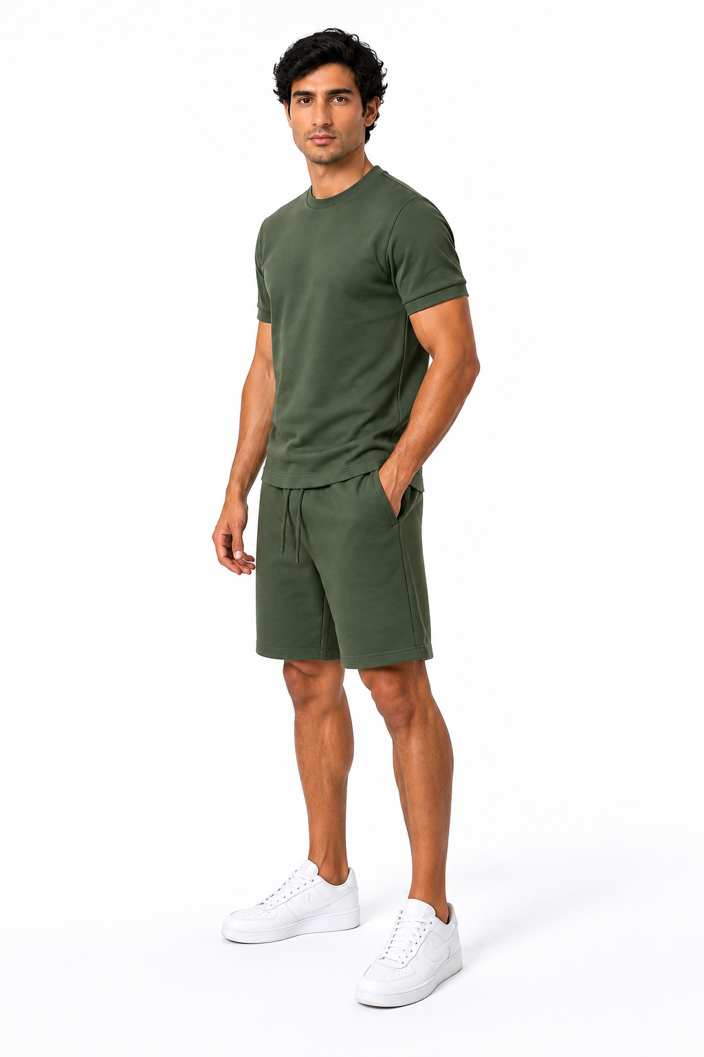 Men's T-Shirt Shorts Set Casual Fit Coordinated Design | Glitz & Fashion