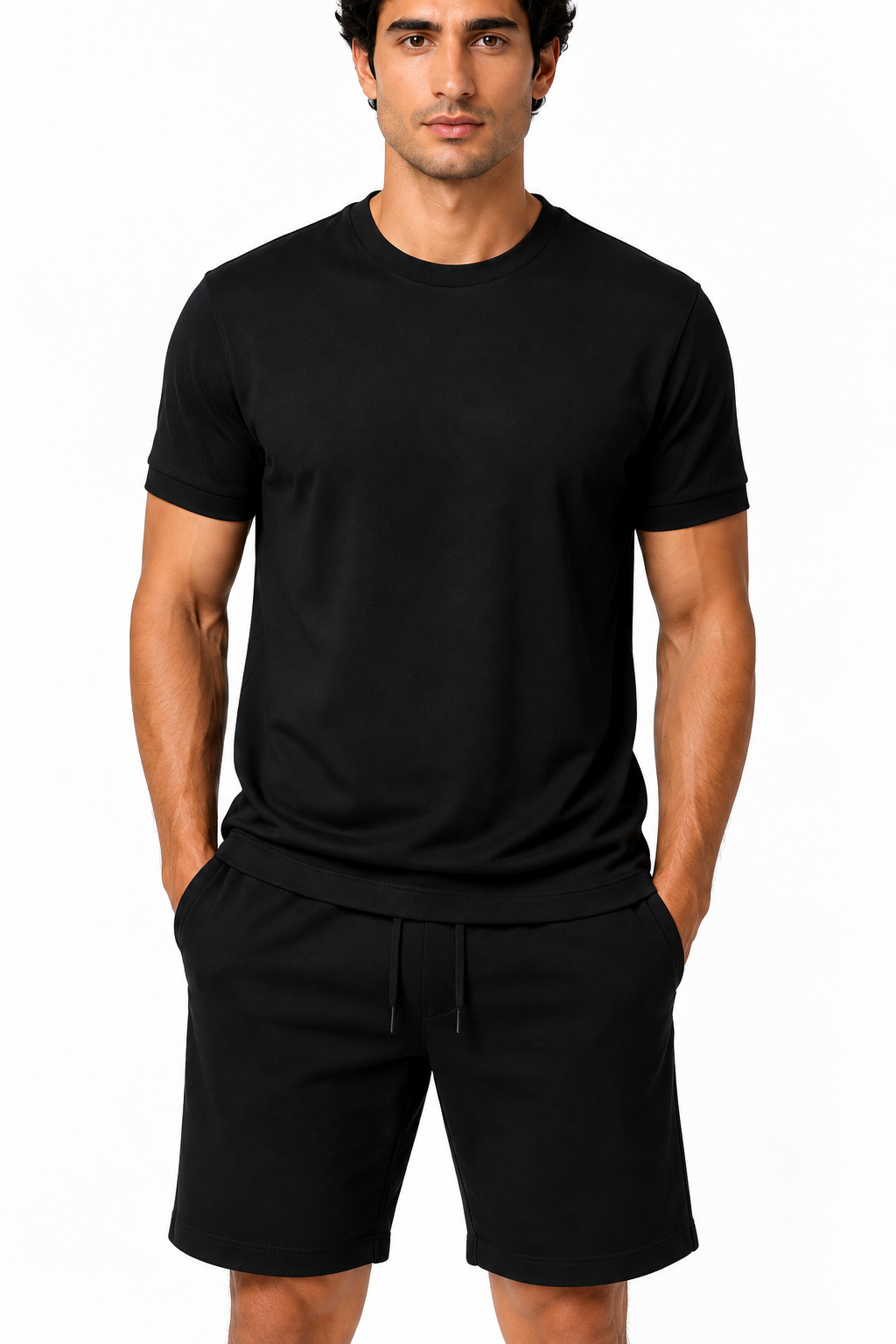 Men's T-Shirt Shorts Set Casual Fit Coordinated Design | Glitz & Fashion
