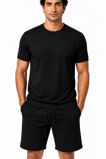 Men's T-Shirt Shorts Set Casual Fit Coordinated Design | Glitz & Fashion