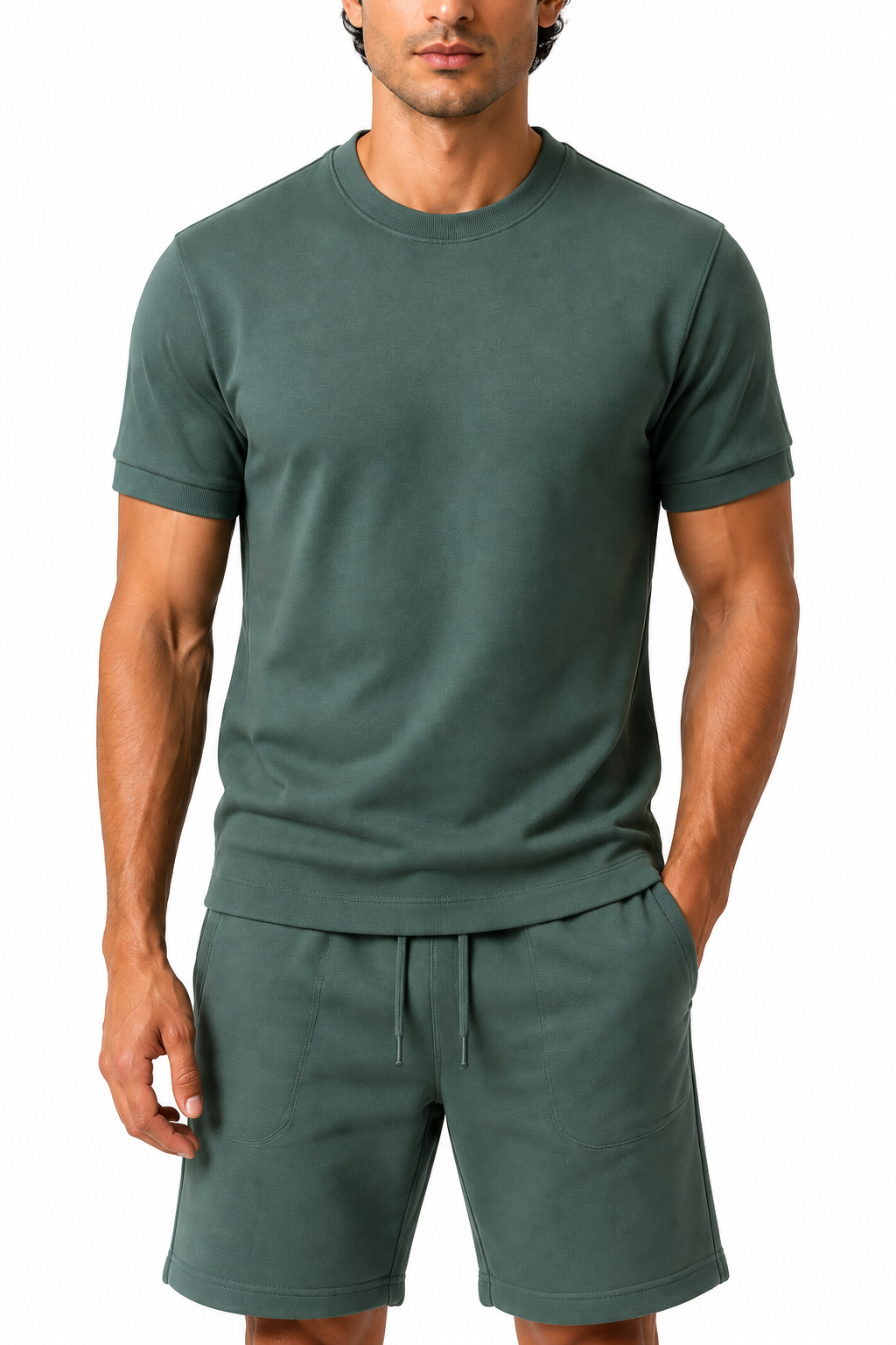 Men's T-Shirt Shorts Set Casual Fit Coordinated Design | Glitz & Fashion