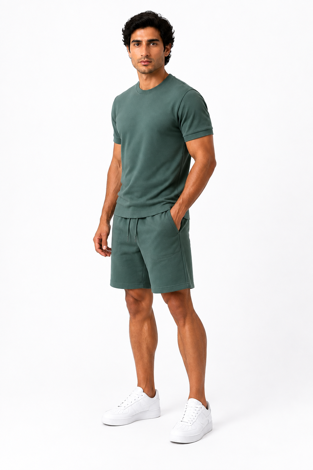 Men's T-Shirt Shorts Set Casual Fit Coordinated Design | Glitz & Fashion