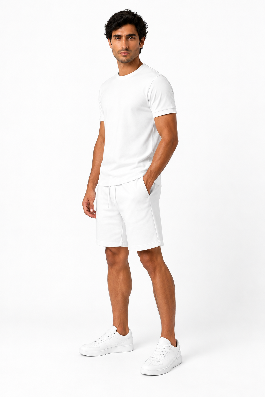 Men's T-Shirt Shorts Set Casual Fit Coordinated Design | Glitz & Fashion