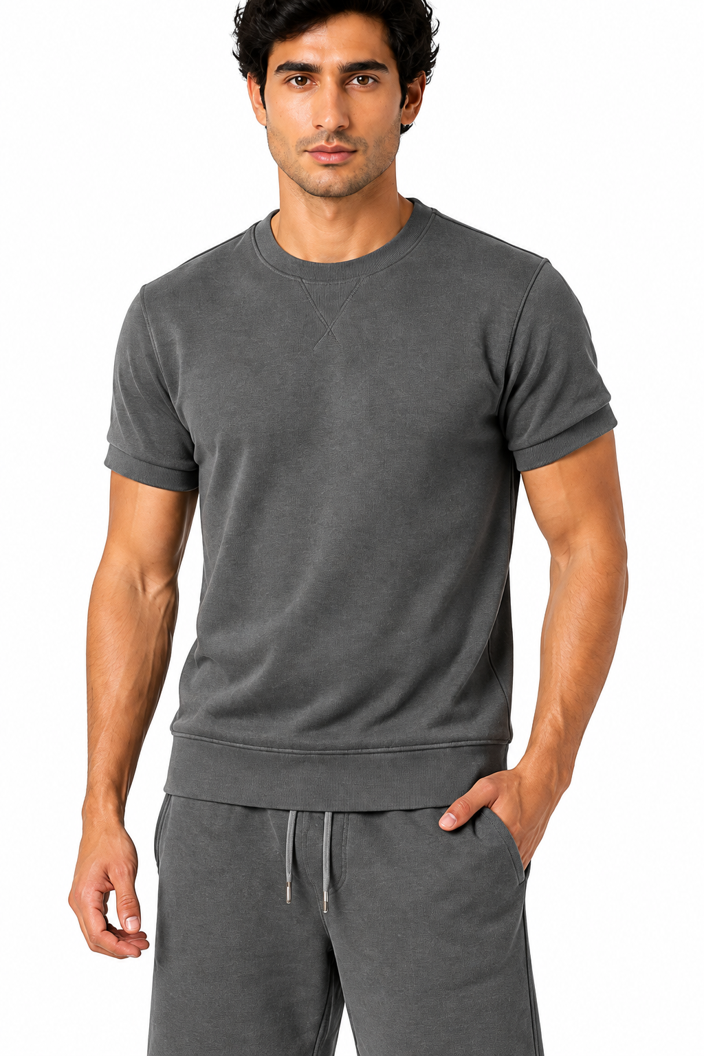Men's T-Shirt Shorts Set Casual Fit Coordinated Design | Glitz & Fashion