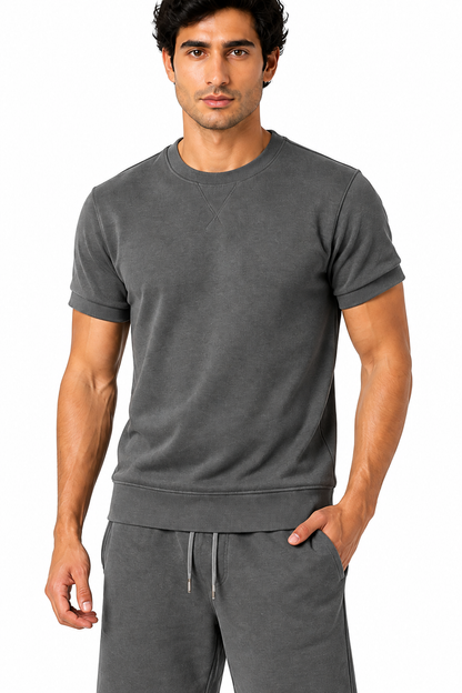 Men's T-Shirt Shorts Set Casual Fit Coordinated Design | Glitz & Fashion