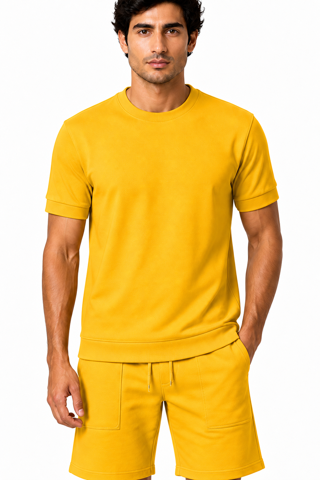 Men's T-Shirt Shorts Set Casual Fit Coordinated Design | Glitz & Fashion
