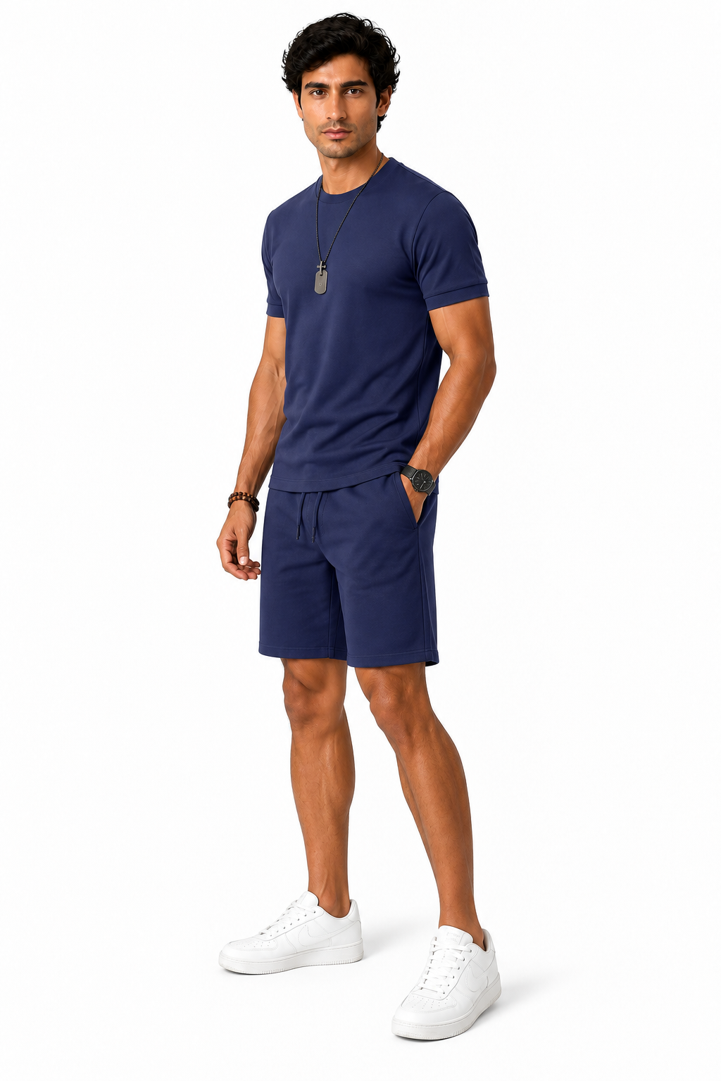 Men's T-Shirt Shorts Set Casual Fit Coordinated Design | Glitz & Fashion