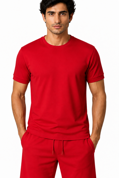 Men's T-Shirt Shorts Set Casual Fit Coordinated Design | Glitz & Fashion