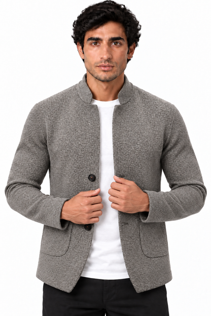 Men's Textured Knit Two-Button Blazer | Glitz & Fashion