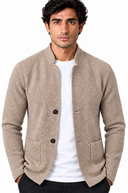 Men's Textured Knit Two-Button Blazer | Glitz & Fashion