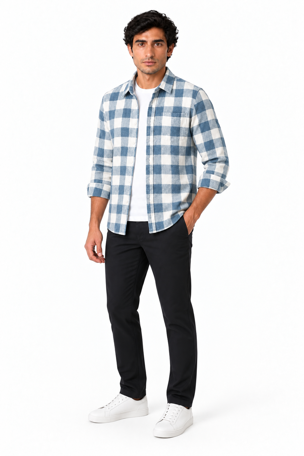 Men's Plaid Flannel Button-Up Shirt | Glitz & Fashion